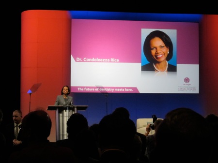 Dr. Condoleeza rice, distinguished speaker at the Oppening Session, gave a wonderful speech regarding the political economical moment we are living in the US and at a global level.