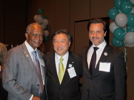 With Ray Gist and Makoto Nakao, CEO from the GC Corporation.