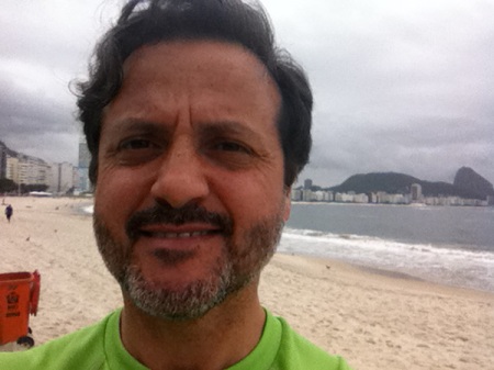 And my usual jogging in on of the few breaks... At the seaside of Copacabana...