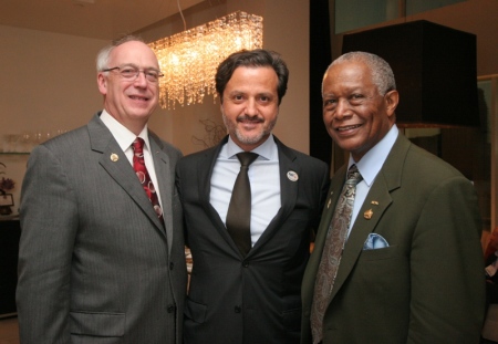 With William Calnon (left), ADA president, and Raymond Gist, former ADA president.